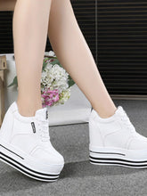 Chaussures Élévatrices 12 cm à Lacets pour Femmes